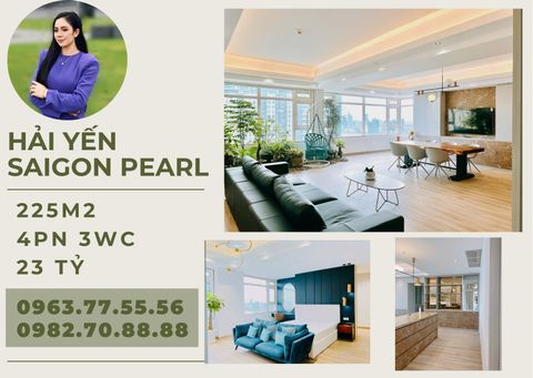  Saigon Pearl - Bán 2 căn hộ liền kề gồm 4 Phòng ngủ DT 225m2 - Nội thất đẹp. Đang sẵn hợp đồng thuê 70 triệu / tháng 