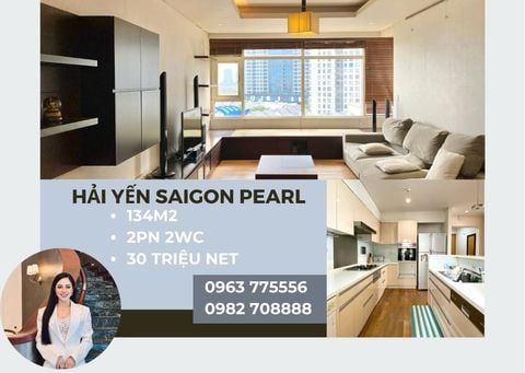  Nam Minh Land – Cho thuê CH 2PN 135m2 – Saigon Pearl, nhà sửa lại thành 2PN lớn, đầy đủ nội thất 