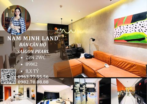  Bán căn hộ Saigon Pearl 2 phòng ngủ 89m2- Nhà đẹp, thiết kế sang trọng 