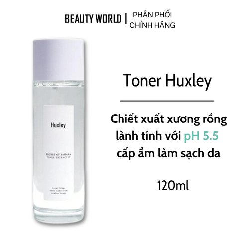 Toner Cấp Ẩm Chuyên Sâu Chiết Xuất Xương Rồng Huxley 120ml