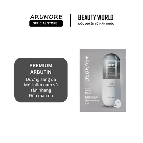 Mặt Nạ Arumtown Arbutin Mask Dưỡng Sáng, Đều Màu Da 23ml