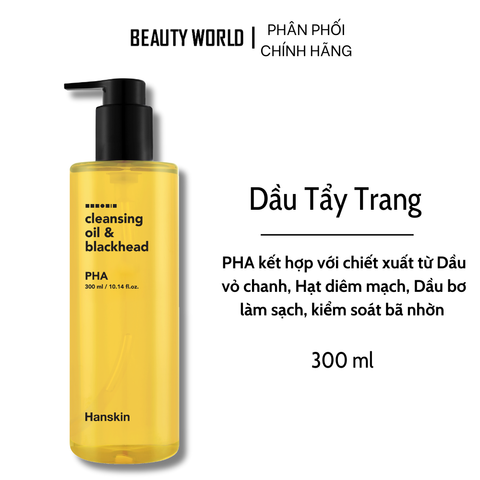 Dầu Tẩy Trang Cho Da Nhạy Cảm HANSKIN PORE CLEANSING OIL PHA 300ml