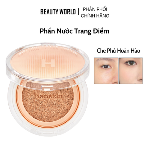 Phấn Nước Trang Điểm Hanskin Nudi-Thin Cover Cushion N01 Pure Cream