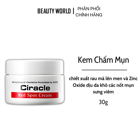 Kem Chấm Mụn Giảm Mụn Mờ Thâm Ciracle Red Spot Cream 30g