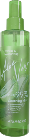 Xịt khoáng lô hội dưỡng ẩm và làm dịu da  ARUMORE ALOE VERA SOOTHING MIST 200ml