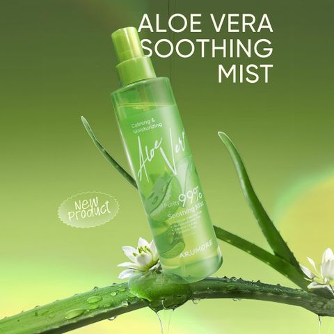 Xịt khoáng lô hội dưỡng ẩm và làm dịu da  ARUMORE ALOE VERA SOOTHING MIST 200ml