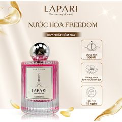 Nước Hoa FREEDOM Eau De Parfum Chính hãng LAPARI Mùi hương tươi mới, ấm áp, dịu nhẹ dung tích 15/100ml