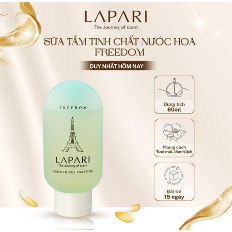 Sữa Tắm Tinh Chất Nước Hoa FREEDOM Chính Hãng LAPARI Mùi hương tươi mới, ấm áp, sang trọng dung tích 60ml