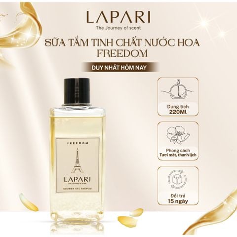Sữa Tắm Tinh Chất Nước Hoa FREEDOM Chính Hãng LAPARI Mùi hương tươi mới, ấm áp, sang trọng 60/220 ml