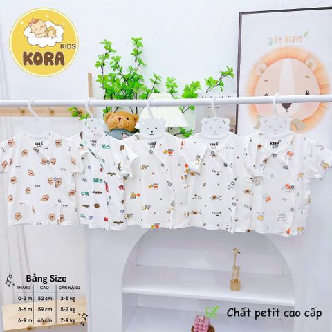 Áo ngắn tay sơ sinh Kora Kids
