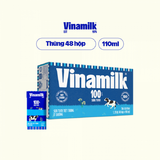 Thùng sữa tươi tiệt trùng ít đường Vinamilk 110ml - 12 lốc