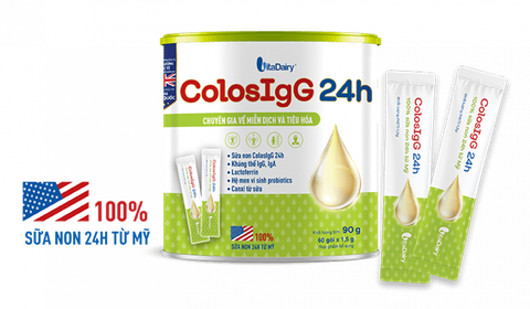 Colos Igg, sữa non giúp bé ăn ngon ngủ ngon, hộp 60 gói