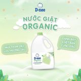 Nước giặt xả Dnee xanh lá an toàn cho bé từ sơ sinh, can 3 lít