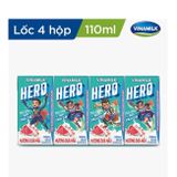 Sữa trái cây Hero 110ml, vị dưa hấu, lốc 4 hộp
