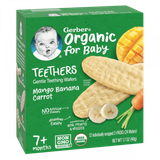 Bánh gạo Gerber Organic vị chuối-xoài, 7m+