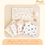 Gối Xô Muslin Chần Bông Molli Cho Bé , Kích Thước 25x40cm