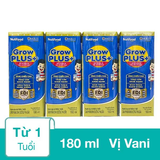 Sữa Grow Plus xanh Nutifood 180ml, lốc 4 hộp