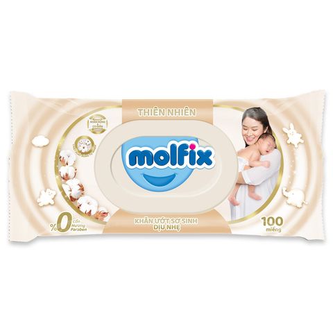 Khăn ướt Molfix dịu nhẹ 100 tờ