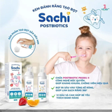Kem đánh răng cho trẻ Sachi Postbiotics dạng bọt, cho trẻ từ 1 tuổi