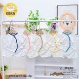 Bộ cài lệch kẻ ngắn tay Kora kid