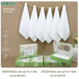 Khăn sữa sợi tre DS610, set 6 cái