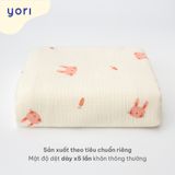 Khăn tắm cotton Muslin nhăn Yori 4 lớp 120x120cm