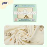 Khăn tắm cotton Muslin nhăn Yori 4 lớp 120x120cm