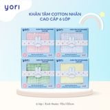 Khăn tắm nhăn cao cấp Yori 6 lớp sóng to