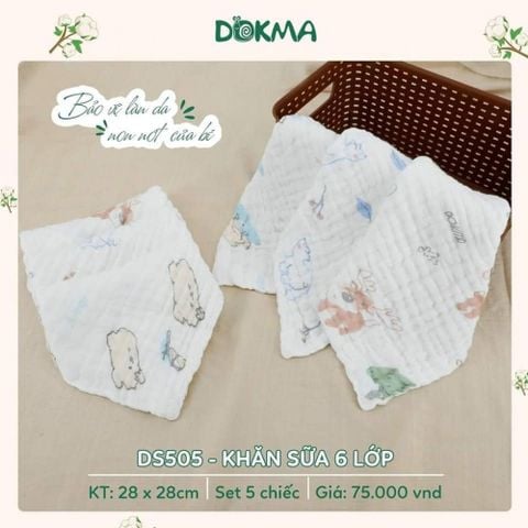 Khăn sữa 6 lớp Dokma DS505