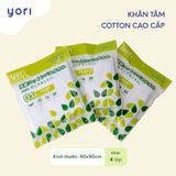Khăn tắm xô cao cấp Yori 4 lớp, 80x90cm