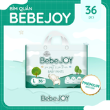 Tã quần Bebejoy Premium L36, từ 9-14kg-tích lũy 7 gói tặng 1 gói