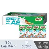 Sữa Milo A2 110ml, thùng 48 hộp