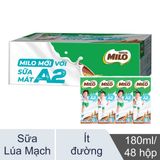 Sữa Milo A2 180ml, thùng 48 hộp