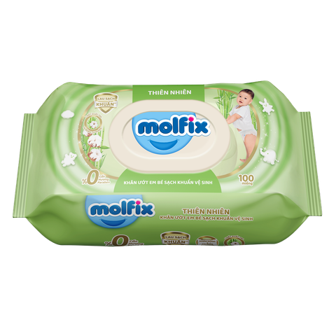 Khăn ướt Molfix sạch khuẩn 100 tờ