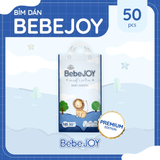 Tã dán sơ sinh Bebejoy Premium NB50 cho bé dưới 5kg, tích lũy 7 gói tặng 1 gói