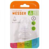 Vỉ 2 núm Wesser cổ hẹp size L