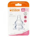 Vỉ 2 núm Wesser cổ rộng size S