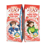 Sữa tươi Nuvi trái cây vị dâu 110ml, lốc 4 hộp