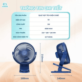Quạt kẹp tích điện Chibé