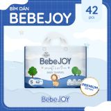 Tã dán sơ sinh Bebejoy Premium S42 4-8kg,tích lũy 7 gói tặng 1 gói