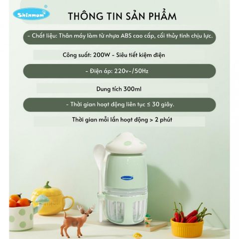 Máy xay đa năng Shinmom cho bé giai đoạn ăn dặm