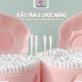 Tăm bông cho bé 2 đầu Kichi, hộp 200 que