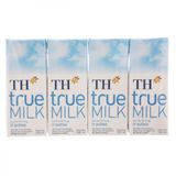 Sữa tươi tiệt trùng TH True milk ít đường, 180ml, lốc 4 hộp