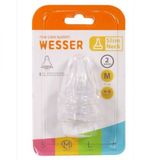 Vỉ 2 núm Wesser cổ hẹp size M