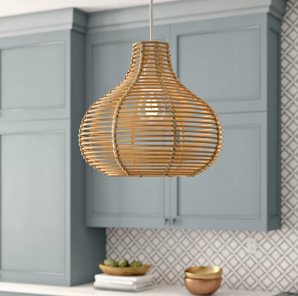  Pear-Shaped Woven Rattan Pendant Light Fixture - CL_NCV073 