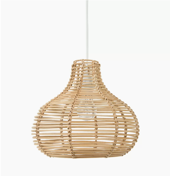  Pear-Shaped Woven Rattan Pendant Light Fixture - CL_NCV073 