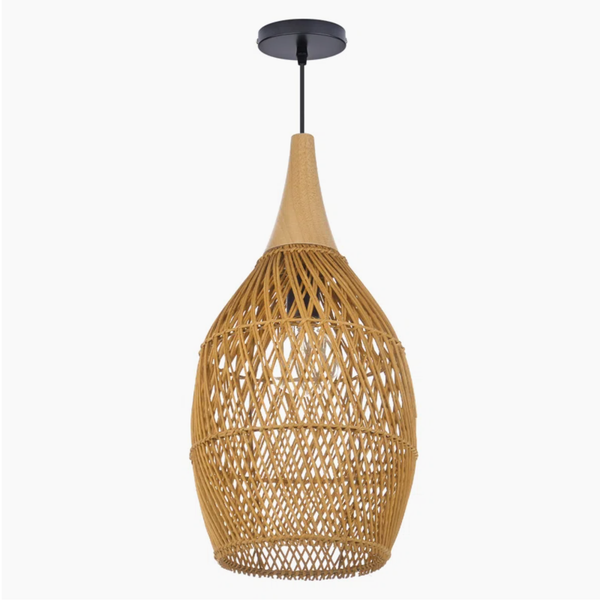  Handwoven Rattan Teardrop Pendant Light - CL_NCV088 