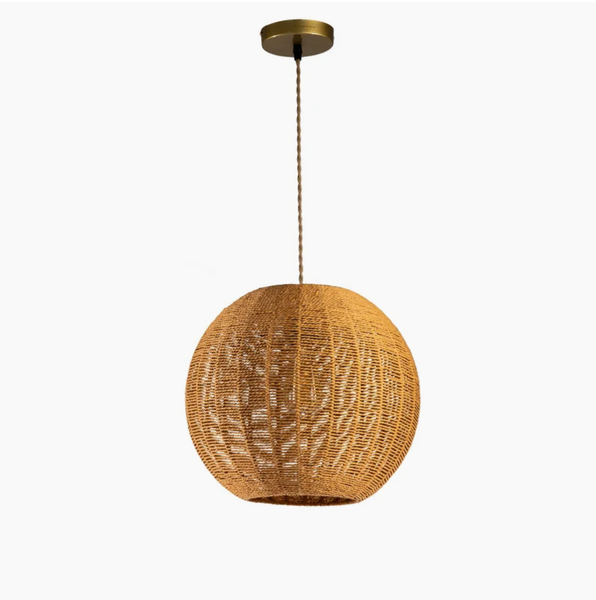  Handwoven Rattan Globe Pendant Light - CL_NCV089 