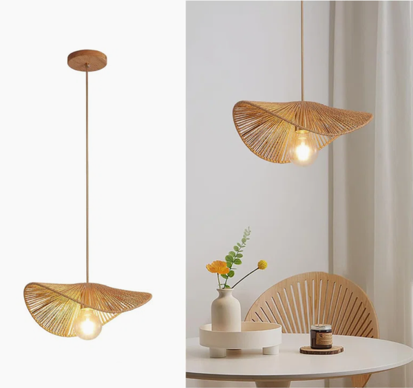  Handwoven Rattan Bowl Pendant Light - CL_NCV082 
