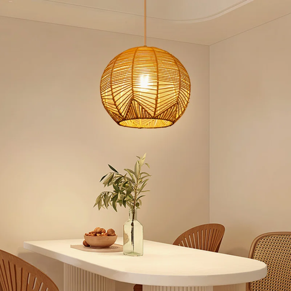  Open-Weave Rattan Globe Pendant Light - CL_NCV081 